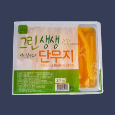 그린팩김밥단무지13ml 2.7kg 4팩 1박스